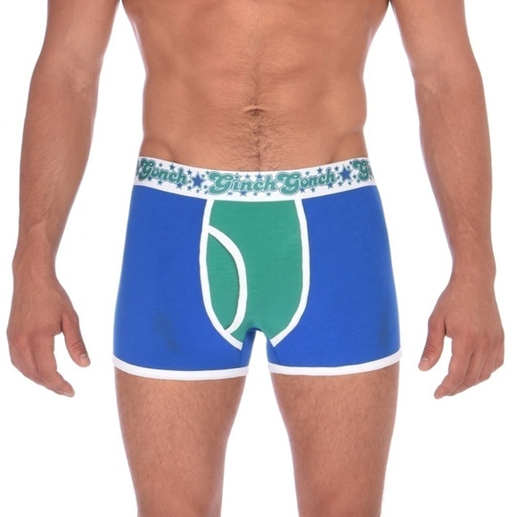 GINCH Gonch Blue Lagoon Trunk Brief Statement Graphic Underwear NIP - Picture 1 of 8
